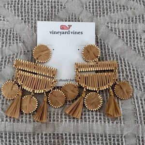 Vineyard Vines Gold Tassel Earrings